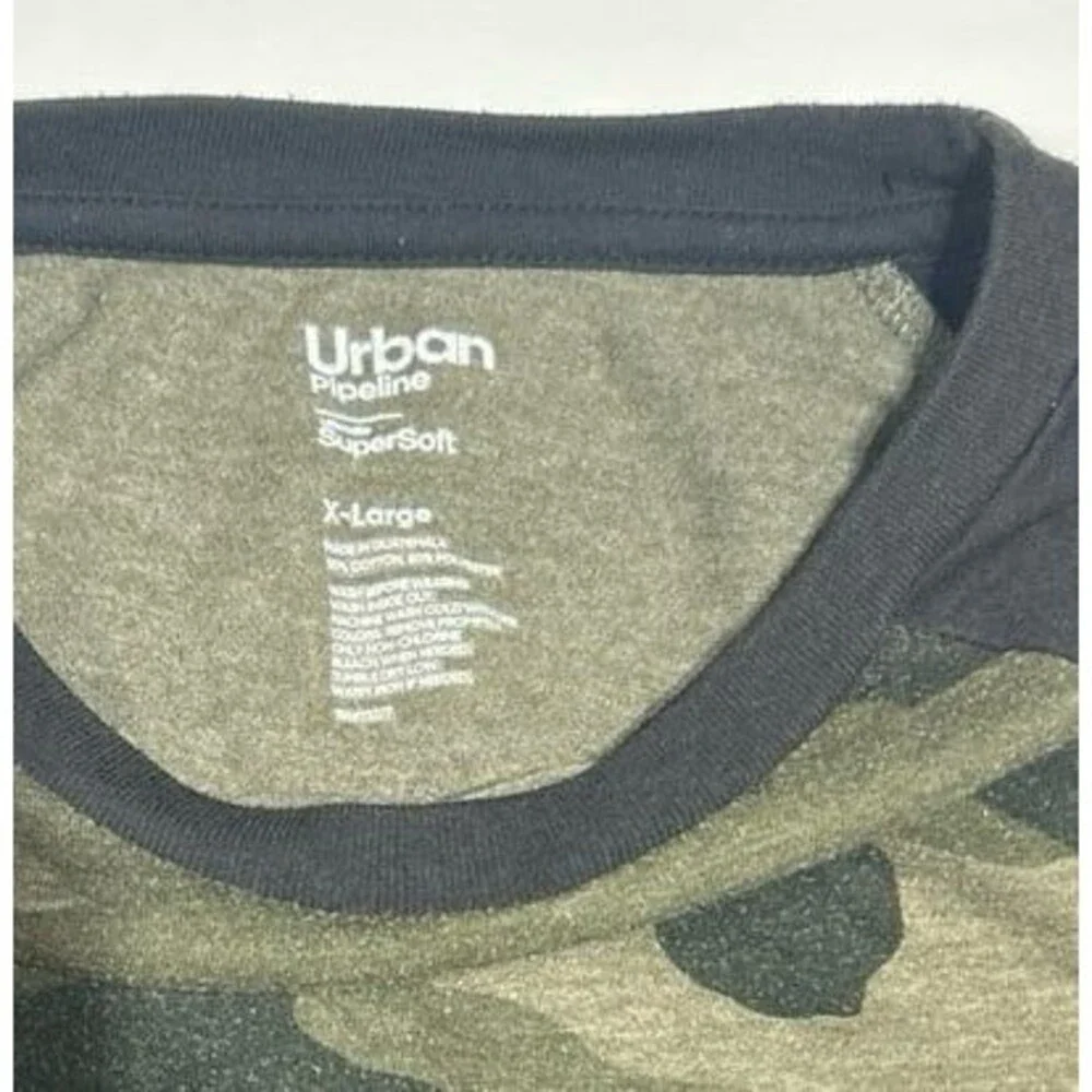Urban Pipeline Boys XL Camo Raglan Long-Sleeve Shirt